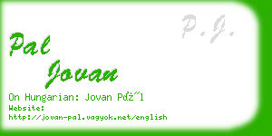 pal jovan business card